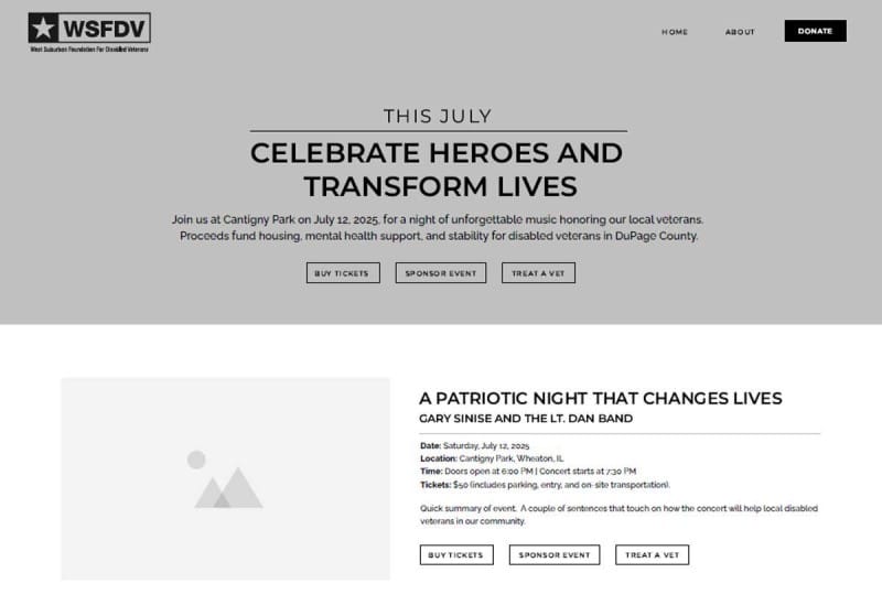 wire frame home page